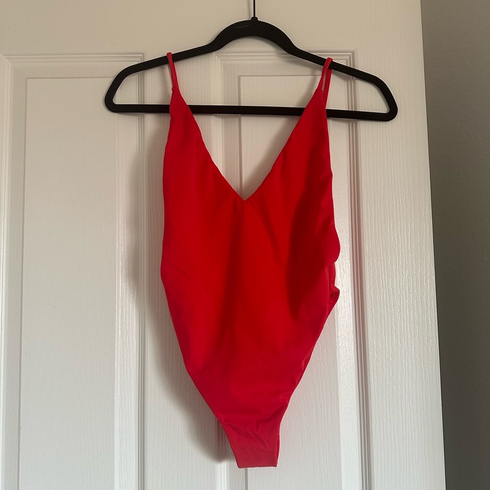 Red One-Piece Swimsuit